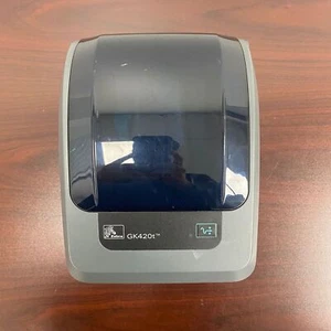 ZEBRA GK420T THERMAL TRANSFER LABEL PRINTER GK42-102211 w / ETHERNET - Afbeelding 1 van 9