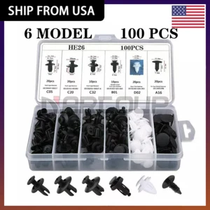 For Honda CAR 100x Box Set Bumper Fender Liner Push Type Retainer Clips Fastener - Picture 1 of 10