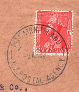 NEW ZEALAND USED PITCAIRN ISLAND Cover RMS RUAPEHU Dunedin 1930{samwells}XC98 - Picture 1 of 12