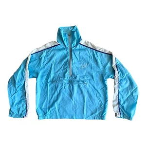 Vintage 70’s Nike Women’s XS Light Blue 1/2 Zip Jacket Windbreaker Front Pocket - Picture 1 of 12
