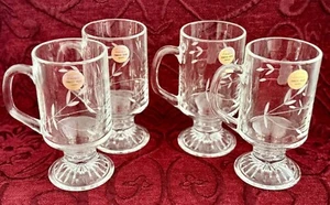 Princess House Heritage Set x 4 Heat Resistant Tempered Mugs, Original Labels - Picture 1 of 9