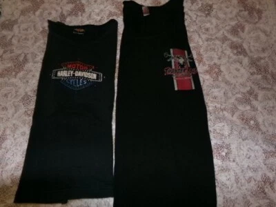 Lote vintage 2 para mujer talla. Camisa L Harley Davidson y camiseta Thunder Road Harley Foto 1 de 4