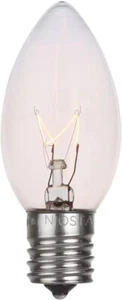 25 INCANDESCENT CHRISTMAS LIGHT BULBS C9 WARM WHITE CLEAR BULBS BRAND NEW - Picture 1 of 5