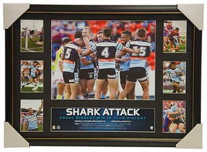 2016 Cronulla Sharks Official NRL Super Frame Collage Paul Gallen Jack Bird - Picture 1 of 1