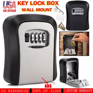 Key Safe Lock Box Combination Wall Mount 4 Digit Security Storage Case Organizer - Picture 1 of 11