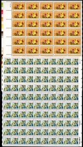 Scott #1939-1940 Teddy Bear Sled Madonna Sheet of 50 & 100 Stamps - MNH - Picture 1 of 3