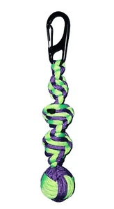 1” Monkey Fist Paracord Keychain Steel Ball Bearing Twisted Braid - Picture 1 of 6