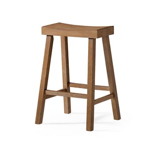 Maven Lane Vincent Wooden Rustic Aesthetic Kitchen Counter Stool, Antique Finish - Picture 1 of 6