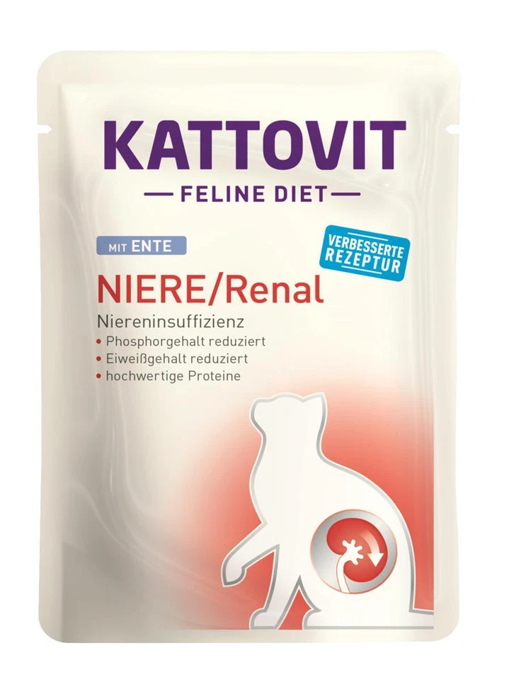 Kattovit Feline Diets Niere Renal Ente 24x 85g Nassfutter Katzenfutter - Bild 1 von 1