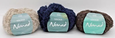 Lote de 3 hilos Sirdar NOMAD (Colores: Tíbet, Katmandú, Alaska) 60% lana 25% alpaca Foto 1 de 4