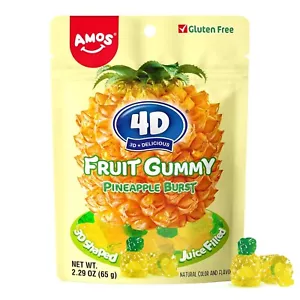 AMOS 4D Pinapple Burst Frutta Gommosa - 3 oz Tik Tok Virale - Foto 1 di 1