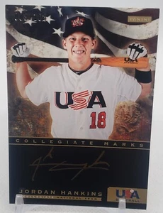 JORDAN HANKINS 2012 PANINI USA COLLEGIATE MARKS AUTO #008/100 Gold Signature RC - Picture 1 of 4