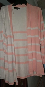 JOSEPH A Cardigan Open Sweater Oatmeal Heathercoral Size XL New with tags - Picture 1 of 14