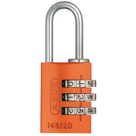 Candado Combinado Abus 145/20 Naranja, Lateral, Negro/Plateado Foto 1 de 1