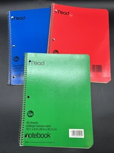 VTG Mead Notebook LOT The Spiral 40 Sheets College Rule One Subject 1970’s/80’s - Picture 1 of 18