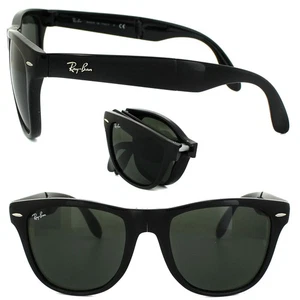 Gafas De Sol Ray Ban Foldab Classic Wayfarer RB4105 601 Negro Pulido Verde 54mm - Imagen 1 de 6