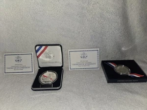 2008 Bald Eagle Proof Silver Dollar and 2008 Proof Clad Half-Dollar Both W/COA - Picture 1 of 1