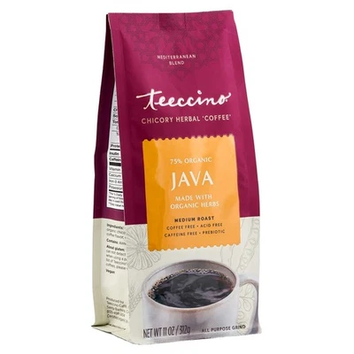 Alternativa de café achicoria Java, 11 onzas, molida, prebiótica, sin cafeína Foto 1 de 4