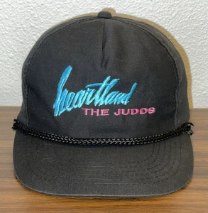 Vtg The Judds Heartland Black/ Miami Color Way SnapBack Hat. Teal/Pink. - Picture 1 of 8