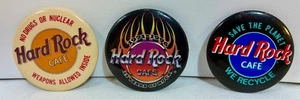 3 spille da caffè vintage HARD ROCK 1,5” metallo forma bottone spilla da collezione 1996 - Foto 1 di 2
