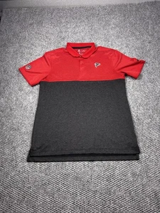 Atlanta Falcons Shirt Mens Large Red Black NFL Football Nike Dri Fit Polo Golf - Picture 1 of 8