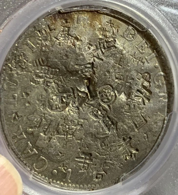 MONEDA DE PLATA DE 8 REALES DE MÉXICO 1793 CON FUERTE CHOPMARK CHINO PCGS Foto 1 de 4