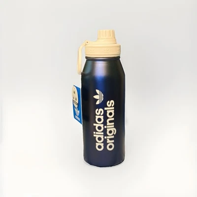 Botella de agua de metal Night Indigo/blanco Adidas Originals 1 litro (32 OZ) Foto 1 de 2