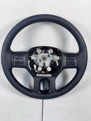 2013-2018 Dodge Ram 1500 2500 Black Leather Steering Wheel HEATED - Image 1 of 4