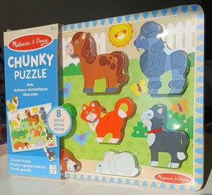 Rompecabezas Grueso Melissa & Doug PETS con 8 Piezas Gruesas de Madera 12" x 9" - Imagen 1 de 18