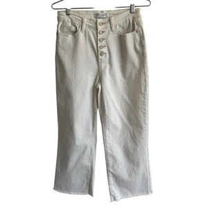 Judy Blue High Rise Wide Leg Cropped Jeans, White, Size 7/28 - Picture 1 of 9
