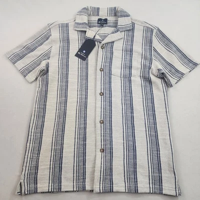 Ben Sherman Camisa Manga Corta S PEQUEÑA BS25SK632 Azul Tan con Botones Hombre - Imagen 1 de 4