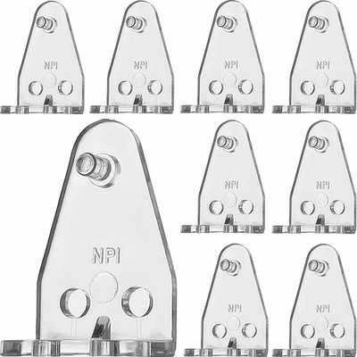 Soportes de sujeción transparentes para PC de 10 piezas para mini persianas de 1" y más Foto 1 de 4