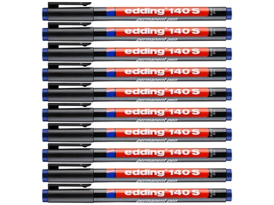10 x Edding 140 S OHP-Marker Folienschreiber BLAU permanent 0,3 mm 140S-003 - Bild 1 von 4