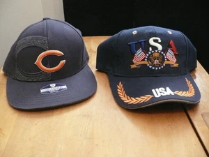 Chicago Bears Jugendhut (neu mit Etikett) und USA "One Size Fits All" Hut (gebraucht) - Bild 1 von 9