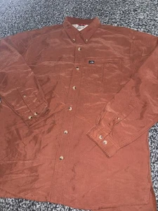 North Face Shirt Mens Large Orange Long Sleeve Outdoor Button Up Pocket EUC - Picture 1 of 5