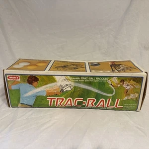 Vintage 1975 WHAM-O TRAC-BALL Spiel Original Schläger 1 Ball mit OVP - Bild 1 von 6