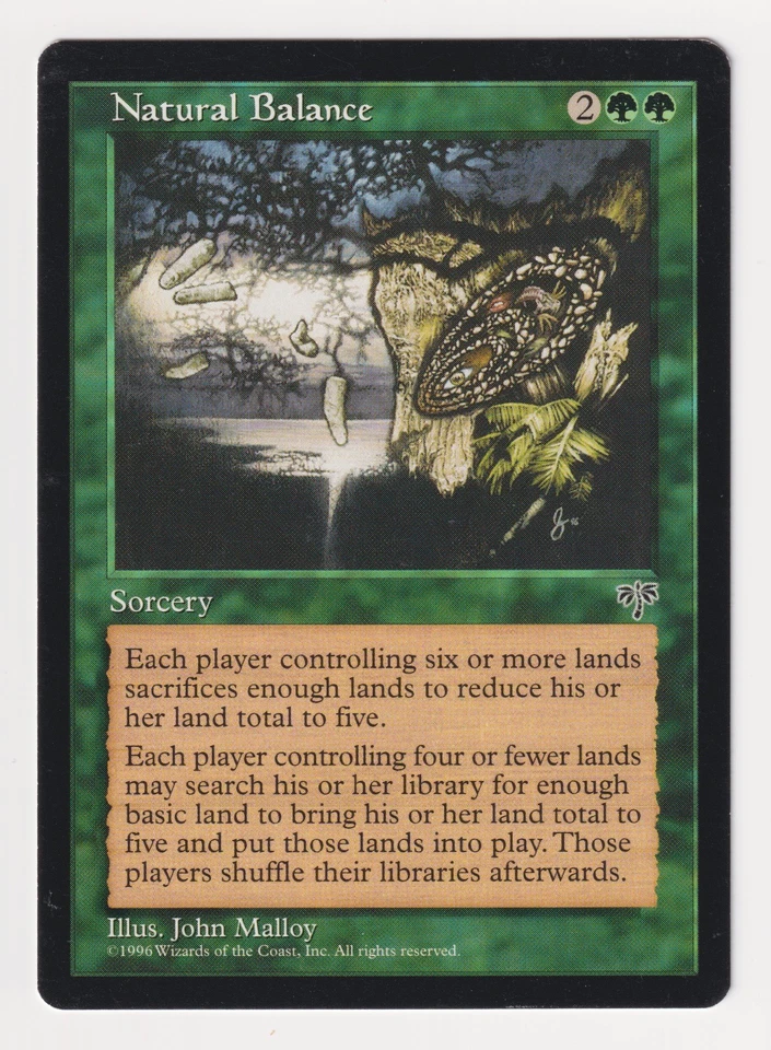 Signed Natural Balance Proof LP Mirage Artist John Malloy MTG AP Reserved List! - Image 1 of 2