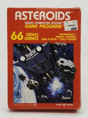Atari 2600 Boxed Video Game Cartridge - Asteroids - CIB Complete Working - Image 1 of 3