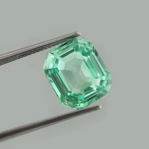 9.20 CT Natural Ceylon Blue Green Parti Sapphire Loose Gemstone Emerald Cut - Picture 1 of 5