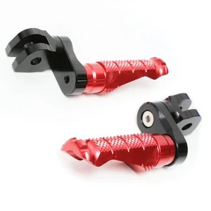R-FIGHT Front 25mm Lowering Foot Pegs Red For Triumph Bonneville 17 18 19 20 - Picture 1 of 6