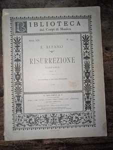 Spartito Antico Franco Alfano Resurrezione Biblioteca Corpi Musica Ricordi 1906 - Picture 1 of 5