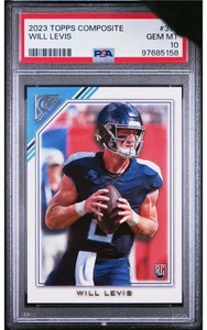 2023 TOPPS COMPOSITE GALLERY #379 WILL LEVIS RC TITANS PSA 10 - Picture 1 of 2