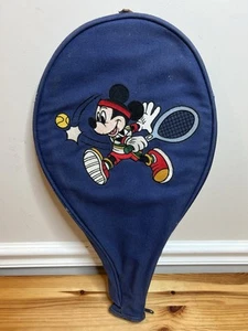 Rare Vintage Mickey Mouse & Co. Disney Store Blue Canvas Tennis Racket Cover - Picture 1 of 11