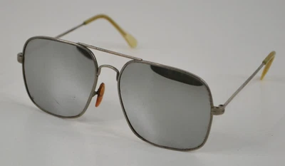 Gafas de sol estilo aviador vintage cromadas lentes espejadas marco de borde de alambre Foto 1 de 4