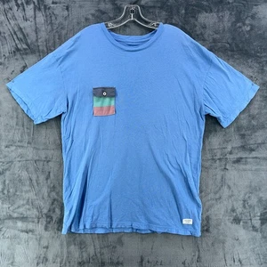 Duvin Design Pocket T Shirt Cotton Light Blue Striped Pocket Men's XL - Picture 1 of 11