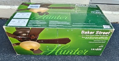 New Hunter Baker Street 44” Ceiling Fan w/ Light Roman Bronze # 20713 - In Box! - Image 1 of 4