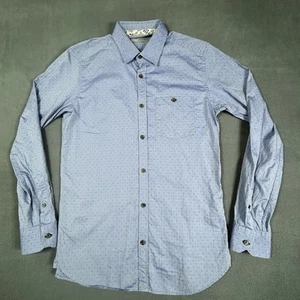 Ted Baker London Shirt Adult Size 2 Blue Button Up Long Sleeve Casual Mens - Picture 1 of 13