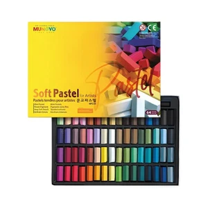 Mungyo Non-Toxic Square Chalk Soft Pastel, 64 Assorted Colors - Picture 1 of 7