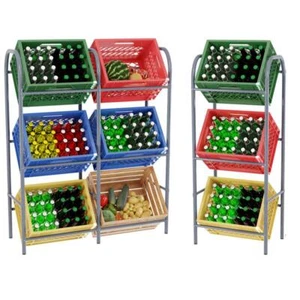 Getränkekistenregal Getränkeregal Kistenregal 3/6 Kästen Metall Regal Ständer - Bild 1 von 11