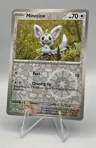 136/162 Minccino - SV05 Temporal Forces Reverse Holo NM Pokemon - Picture 1 of 2